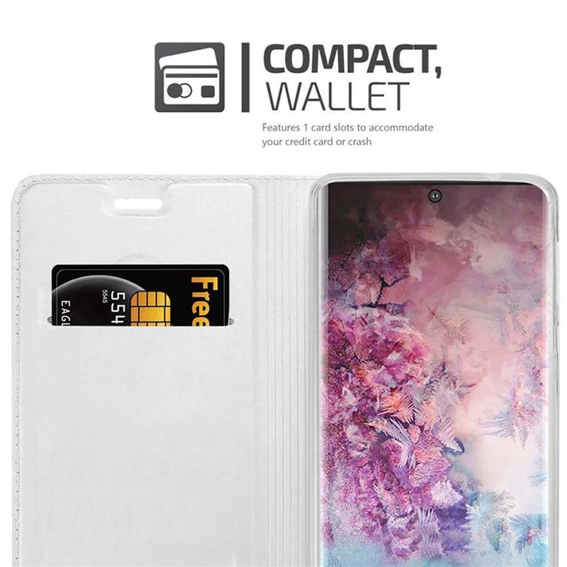 Cadorabo Hülle kompatibel mit Samsung Galaxy NOTE 10 PLUS Schutzhülle mit Magnetverschluss, Standfunktion und Kartenfach