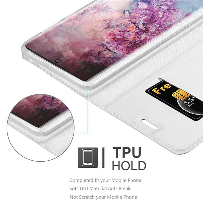 Cadorabo Hülle kompatibel mit Samsung Galaxy NOTE 10 PLUS Schutzhülle mit Magnetverschluss, Standfunktion und Kartenfach