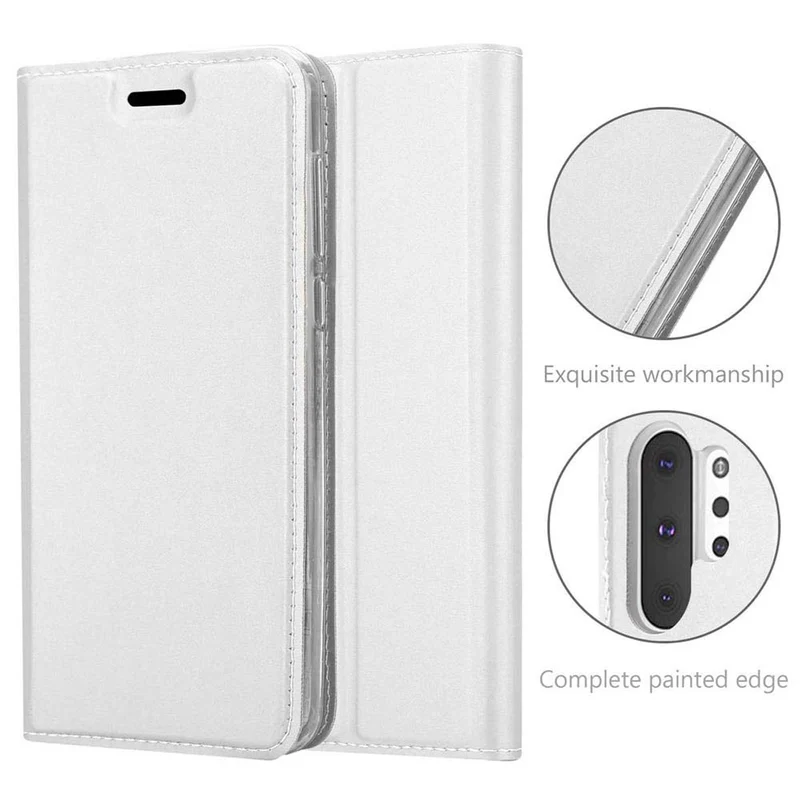 Cadorabo Hülle kompatibel mit Samsung Galaxy NOTE 10 PLUS Schutzhülle mit Magnetverschluss, Standfunktion und Kartenfach