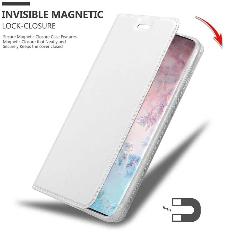 Cadorabo Hülle kompatibel mit Samsung Galaxy NOTE 10 PLUS Schutzhülle mit Magnetverschluss, Standfunktion und Kartenfach