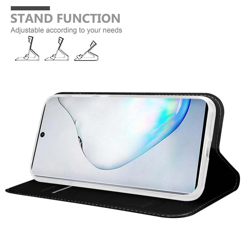 Cadorabo Hülle kompatibel mit Samsung Galaxy NOTE 10 Schutzhülle mit Magnetverschluss, Standfunktion und Kartenfach