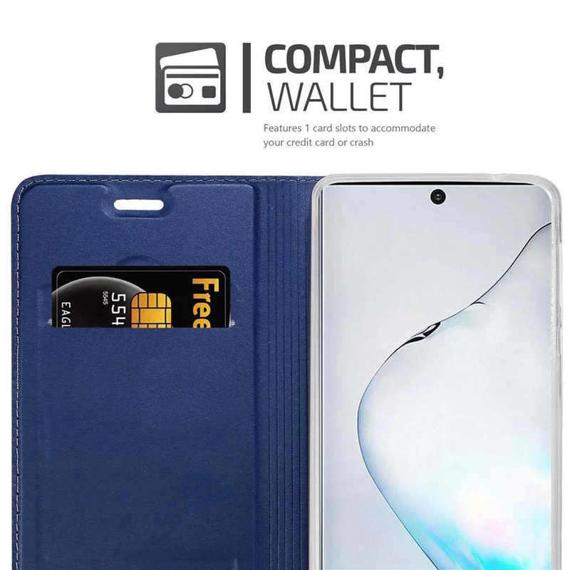 Cadorabo Hülle kompatibel mit Samsung Galaxy NOTE 10 Schutzhülle mit Magnetverschluss, Standfunktion und Kartenfach