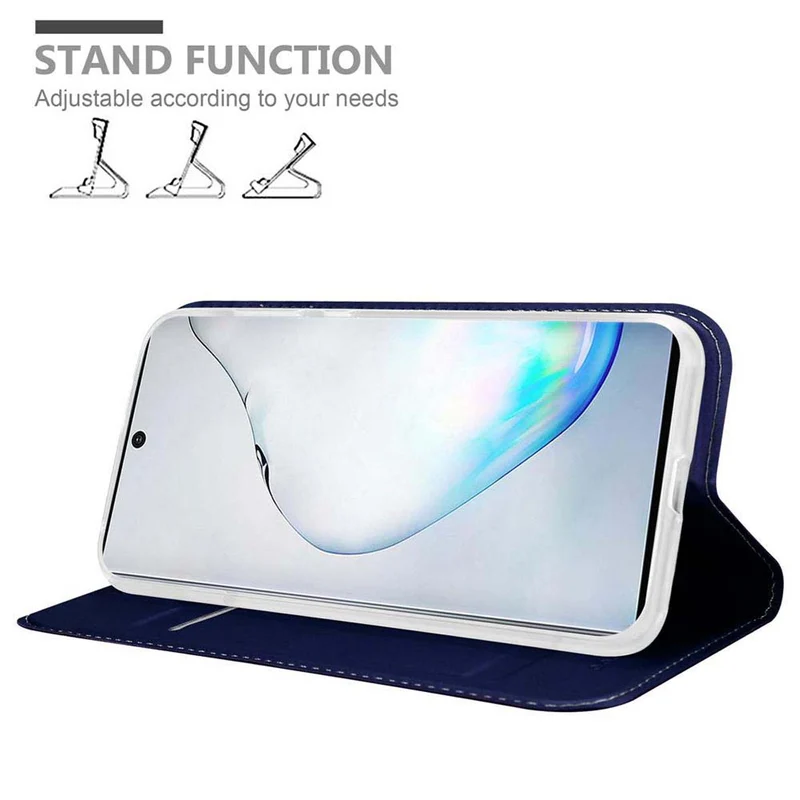 Cadorabo Hülle kompatibel mit Samsung Galaxy NOTE 10 Schutzhülle mit Magnetverschluss, Standfunktion und Kartenfach