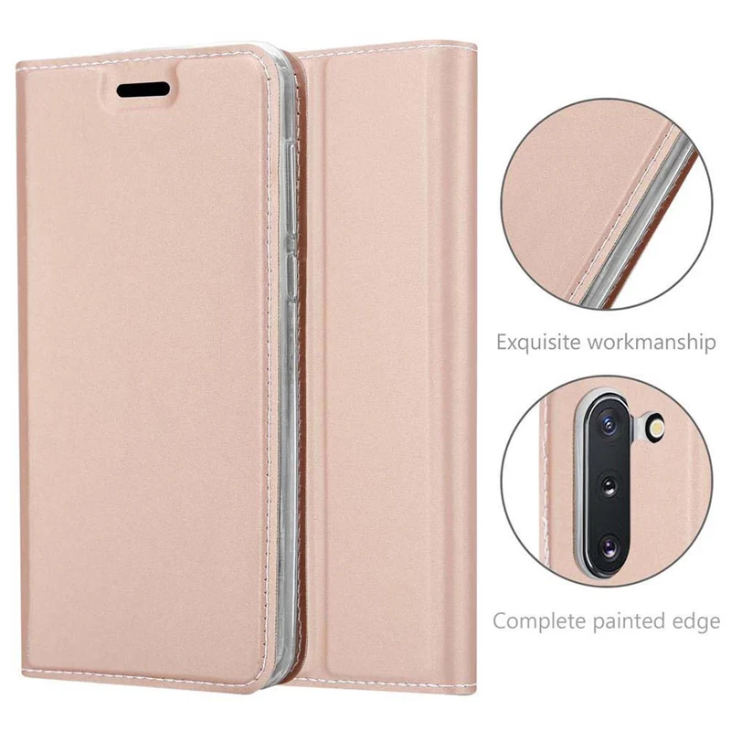 Cadorabo Hülle kompatibel mit Samsung Galaxy NOTE 10 Schutzhülle mit Magnetverschluss, Standfunktion und Kartenfach