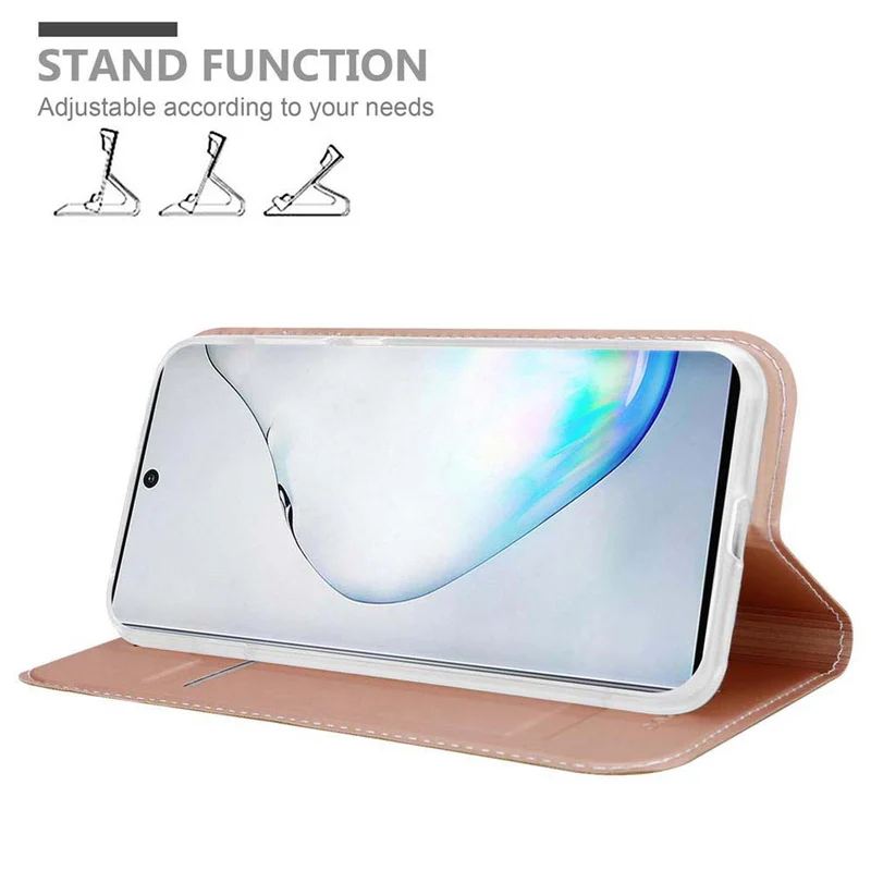 Cadorabo Hülle kompatibel mit Samsung Galaxy NOTE 10 Schutzhülle mit Magnetverschluss, Standfunktion und Kartenfach