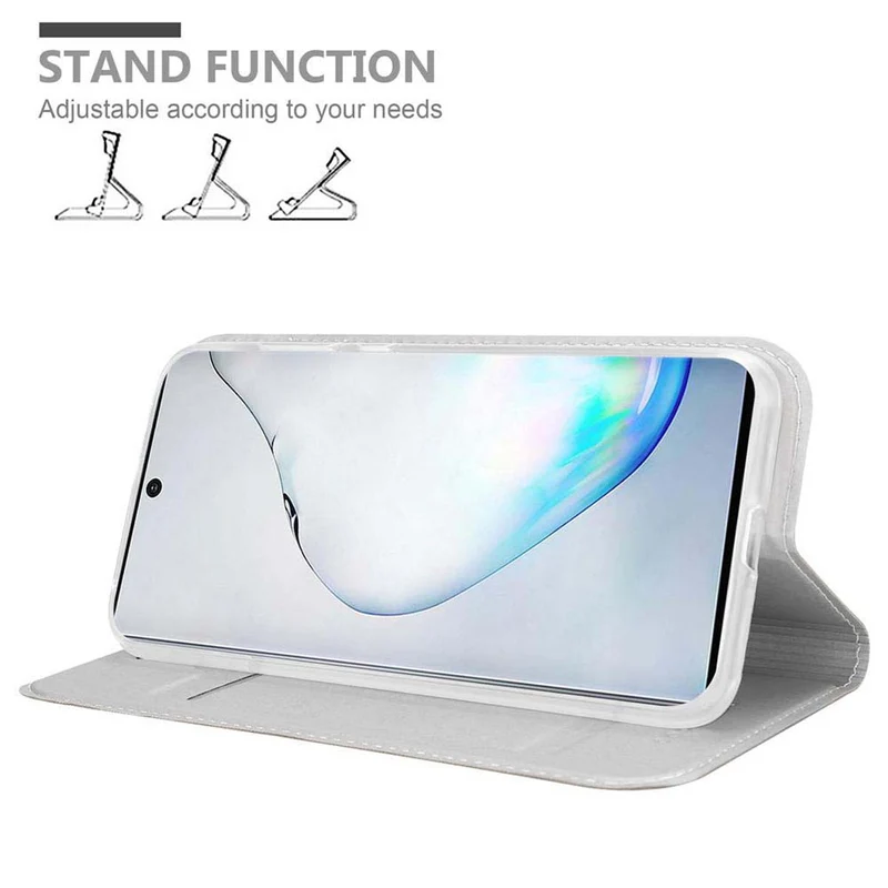 Cadorabo Hülle kompatibel mit Samsung Galaxy NOTE 10 Schutzhülle mit Magnetverschluss, Standfunktion und Kartenfach