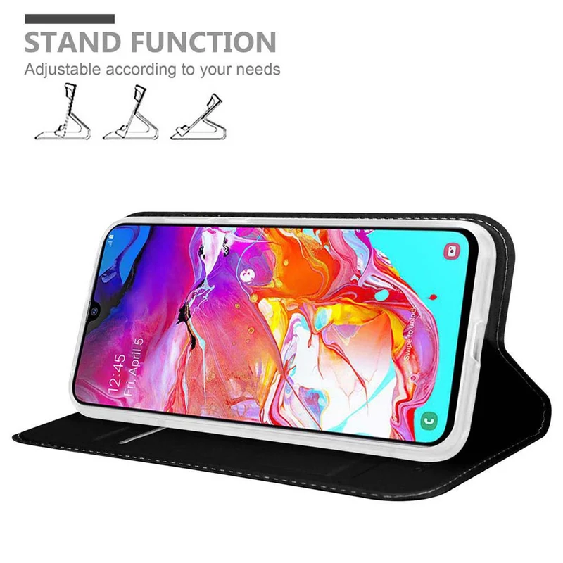 Cadorabo Hülle kompatibel mit Samsung Galaxy A70 / A70s Schutzhülle mit Magnetverschluss, Standfunktion und Kartenfach