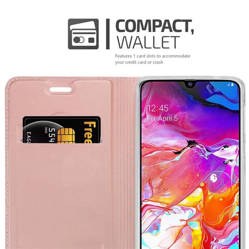 Cadorabo Hülle kompatibel mit Samsung Galaxy A70 / A70s Schutzhülle mit Magnetverschluss, Standfunktion und Kartenfach