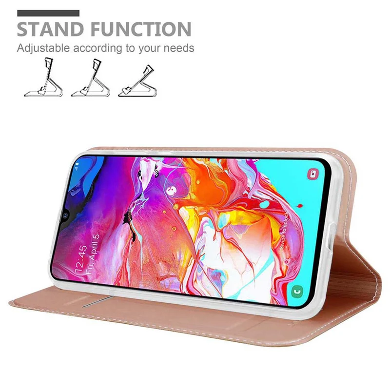 Cadorabo Hülle kompatibel mit Samsung Galaxy A70 / A70s Schutzhülle mit Magnetverschluss, Standfunktion und Kartenfach