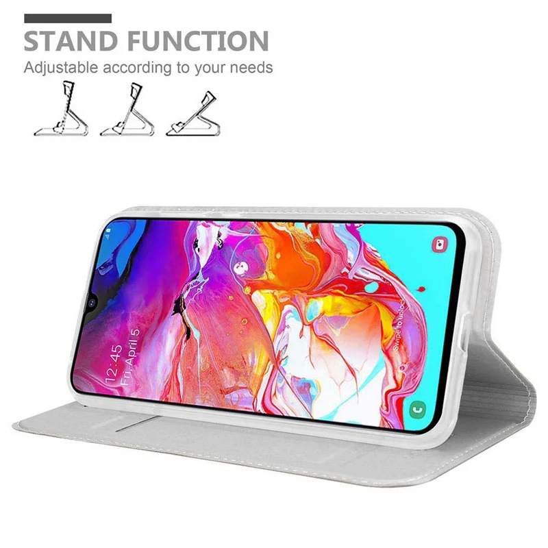 Cadorabo Hülle kompatibel mit Samsung Galaxy A70 / A70s Schutzhülle mit Magnetverschluss, Standfunktion und Kartenfach