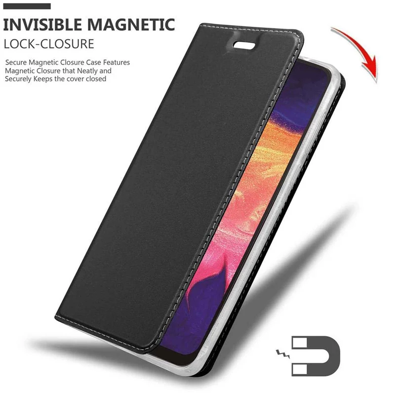 Cadorabo Hülle kompatibel mit Samsung Galaxy A10 / M10 Schutzhülle mit Magnetverschluss, Standfunktion und Kartenfach