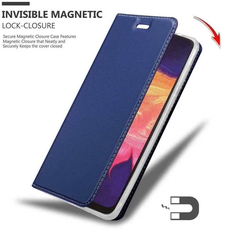 Cadorabo Hülle kompatibel mit Samsung Galaxy A10 / M10 Schutzhülle mit Magnetverschluss, Standfunktion und Kartenfach