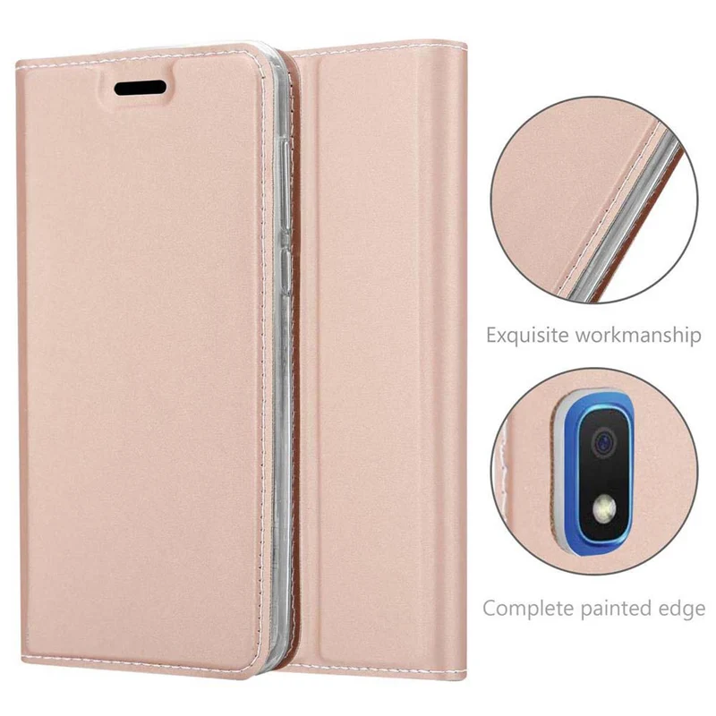 Cadorabo Hülle kompatibel mit Samsung Galaxy A10 / M10 Schutzhülle mit Magnetverschluss, Standfunktion und Kartenfach