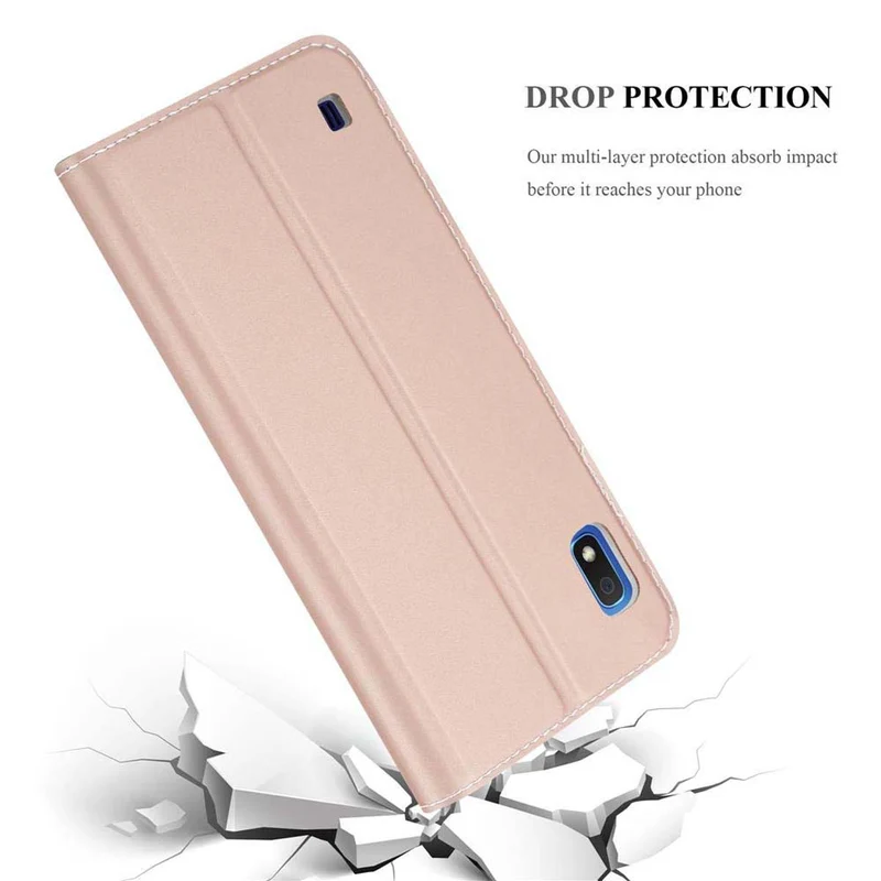 Cadorabo Hülle kompatibel mit Samsung Galaxy A10 / M10 Schutzhülle mit Magnetverschluss, Standfunktion und Kartenfach
