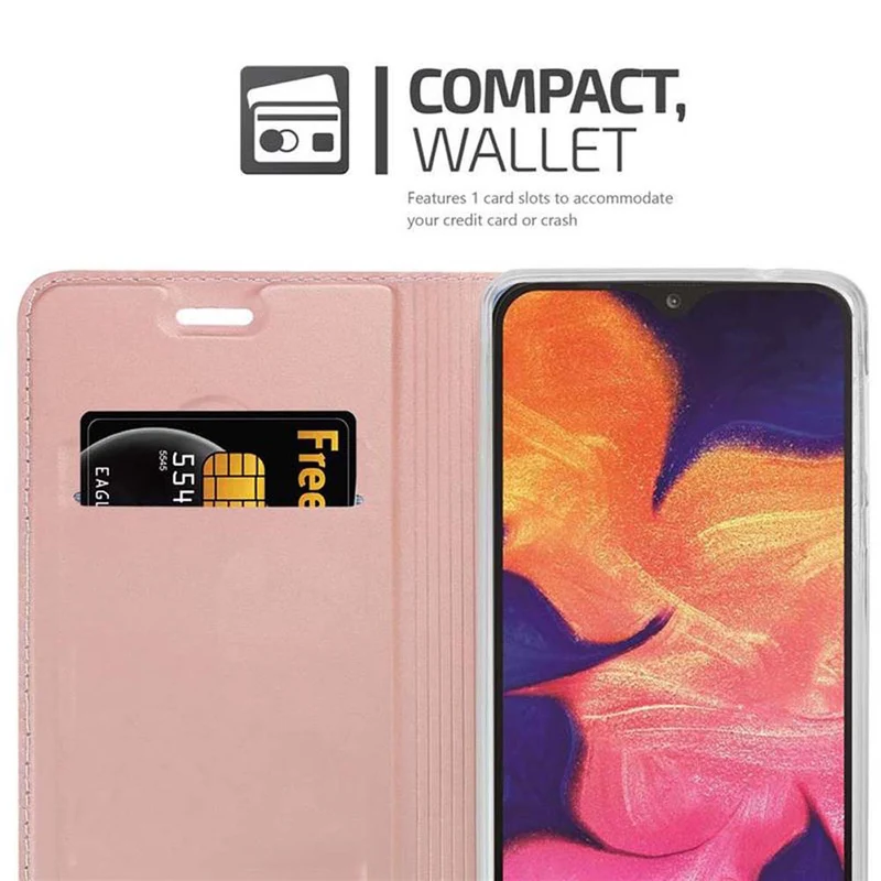 Cadorabo Hülle kompatibel mit Samsung Galaxy A10 / M10 Schutzhülle mit Magnetverschluss, Standfunktion und Kartenfach