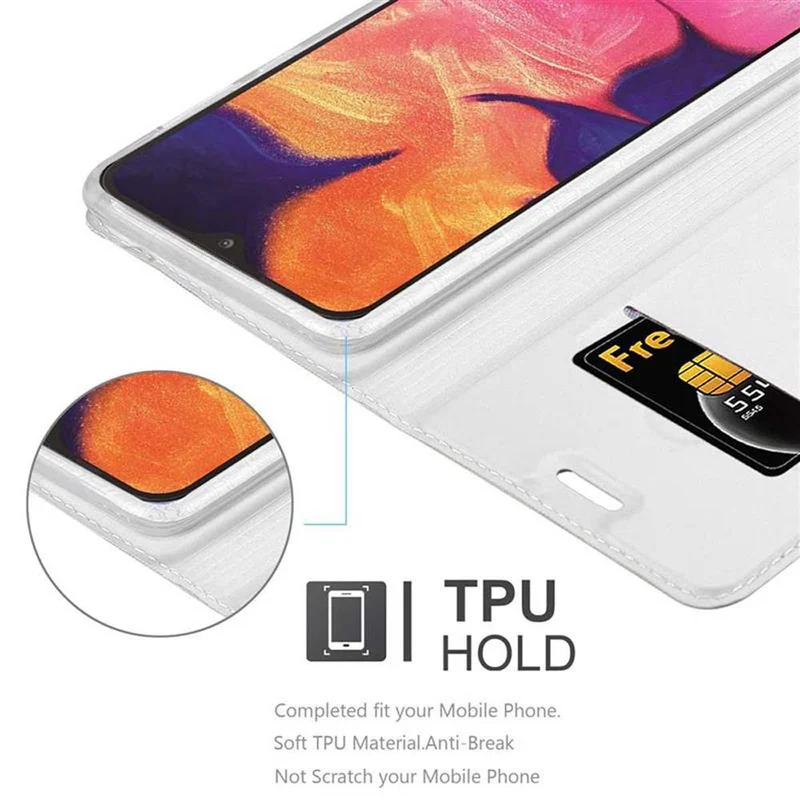 Cadorabo Hülle kompatibel mit Samsung Galaxy A10 / M10 Schutzhülle mit Magnetverschluss, Standfunktion und Kartenfach