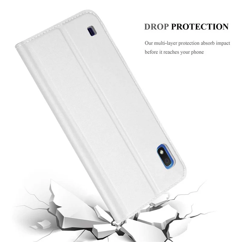 Cadorabo Hülle kompatibel mit Samsung Galaxy A10 / M10 Schutzhülle mit Magnetverschluss, Standfunktion und Kartenfach