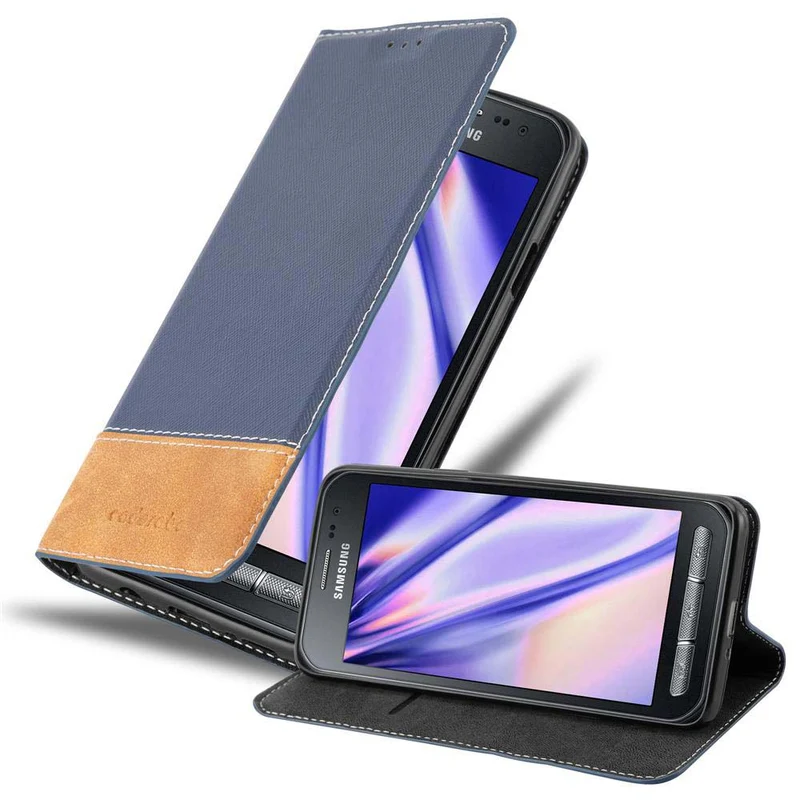 Cadorabo Hülle kompatibel mit Samsung Galaxy XCover 3 Schutzhülle mit Magnetverschluss, Standfunktion und Kartenfach
