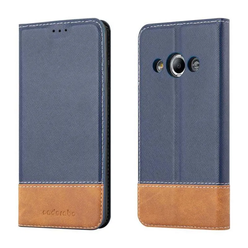 Cadorabo Hülle kompatibel mit Samsung Galaxy XCover 3 Schutzhülle mit Magnetverschluss, Standfunktion und Kartenfach