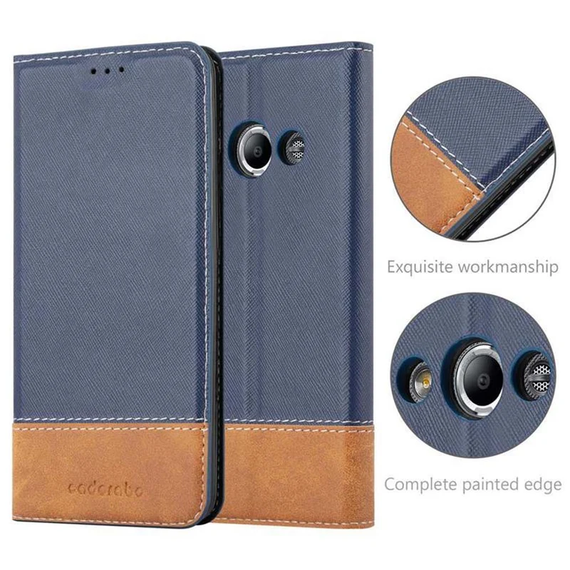 Cadorabo Hülle kompatibel mit Samsung Galaxy XCover 3 Schutzhülle mit Magnetverschluss, Standfunktion und Kartenfach
