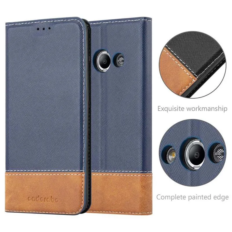 Cadorabo Hülle kompatibel mit Samsung Galaxy XCover 3 Schutzhülle mit Magnetverschluss, Standfunktion und Kartenfach