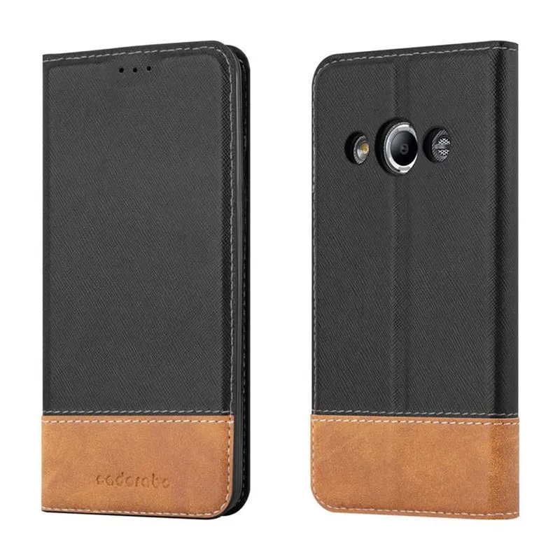 Cadorabo Hülle kompatibel mit Samsung Galaxy XCover 3 Schutzhülle mit Magnetverschluss, Standfunktion und Kartenfach