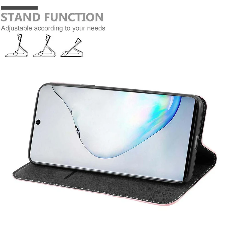 Cadorabo Hülle kompatibel mit Samsung Galaxy NOTE 10 Schutzhülle mit Magnetverschluss, Standfunktion und Kartenfach