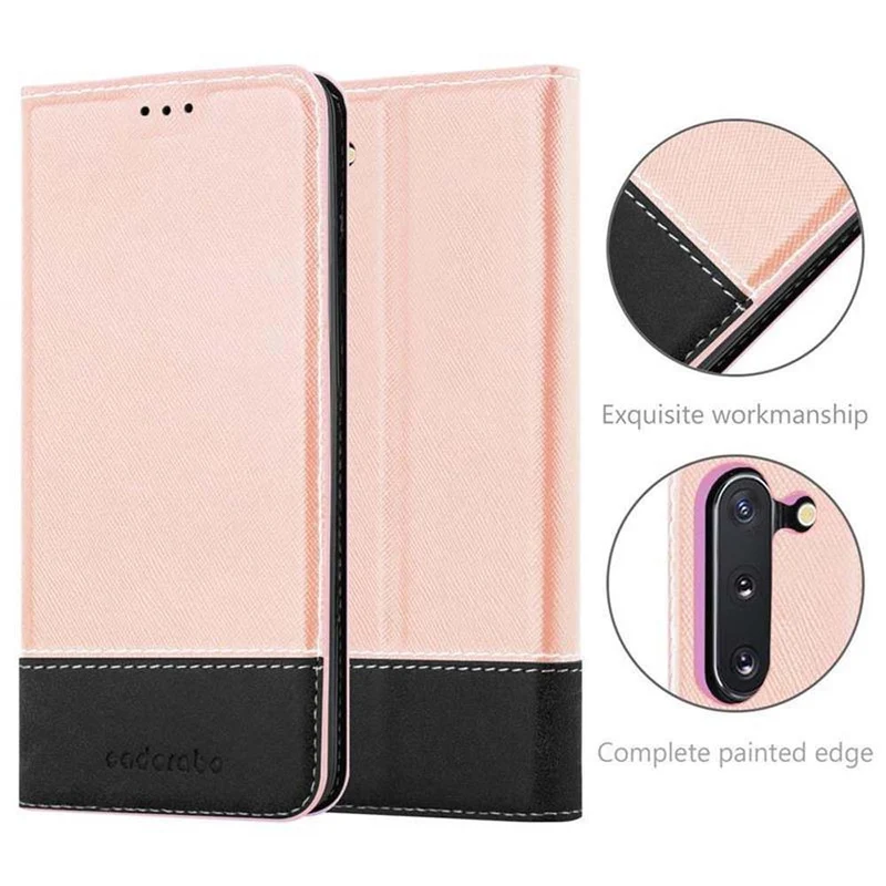 Cadorabo Hülle kompatibel mit Samsung Galaxy NOTE 10 Schutzhülle mit Magnetverschluss, Standfunktion und Kartenfach
