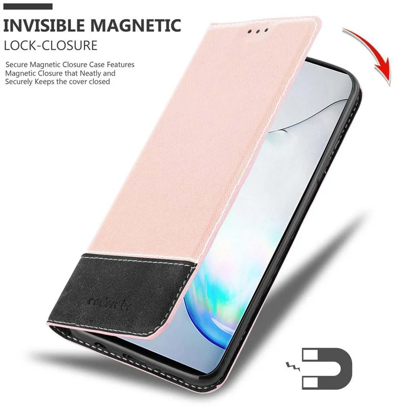 Cadorabo Hülle kompatibel mit Samsung Galaxy NOTE 10 Schutzhülle mit Magnetverschluss, Standfunktion und Kartenfach