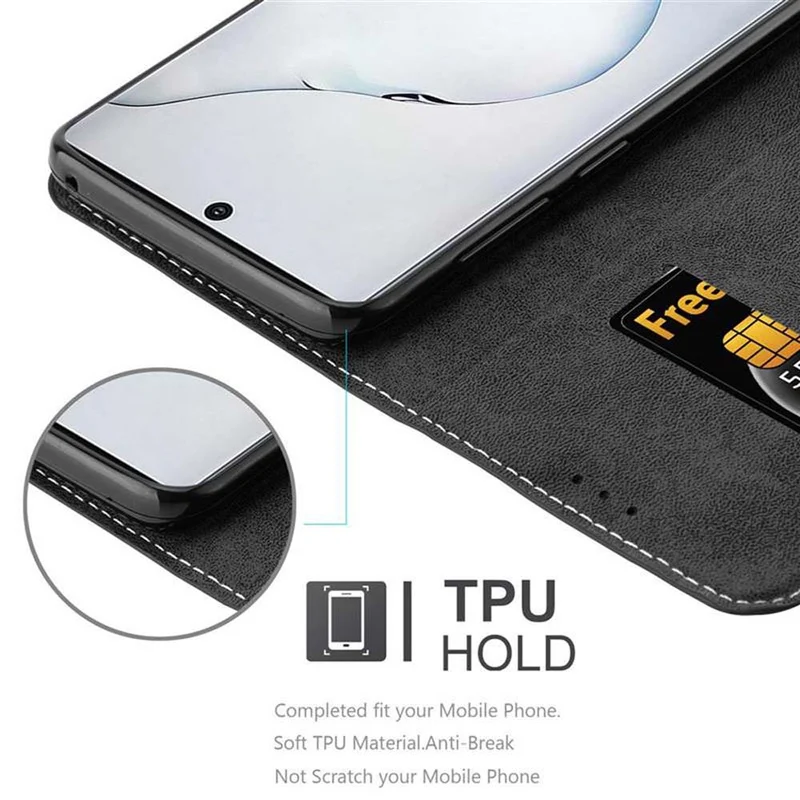 Cadorabo Hülle kompatibel mit Samsung Galaxy NOTE 10 Schutzhülle mit Magnetverschluss, Standfunktion und Kartenfach