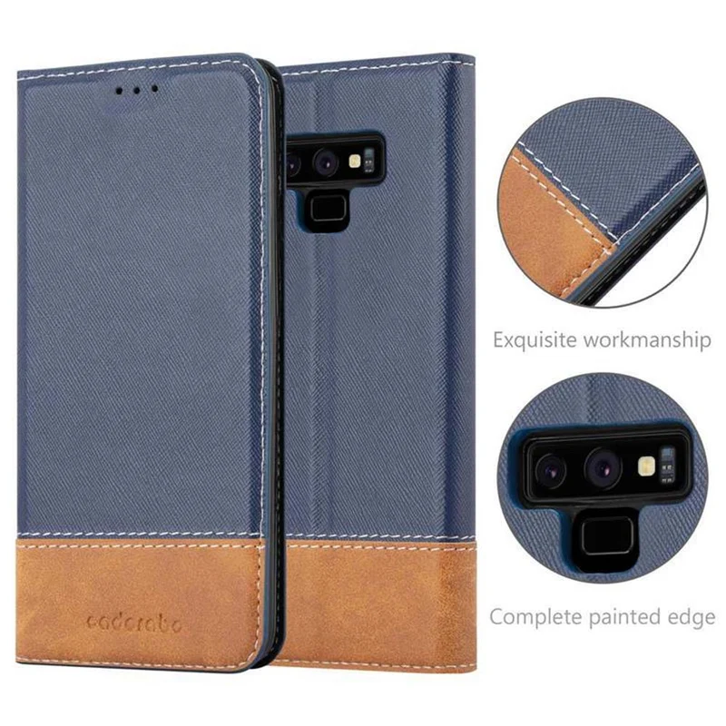 Cadorabo Hülle kompatibel mit Samsung Galaxy NOTE 9 Schutzhülle mit Magnetverschluss, Standfunktion und Kartenfach