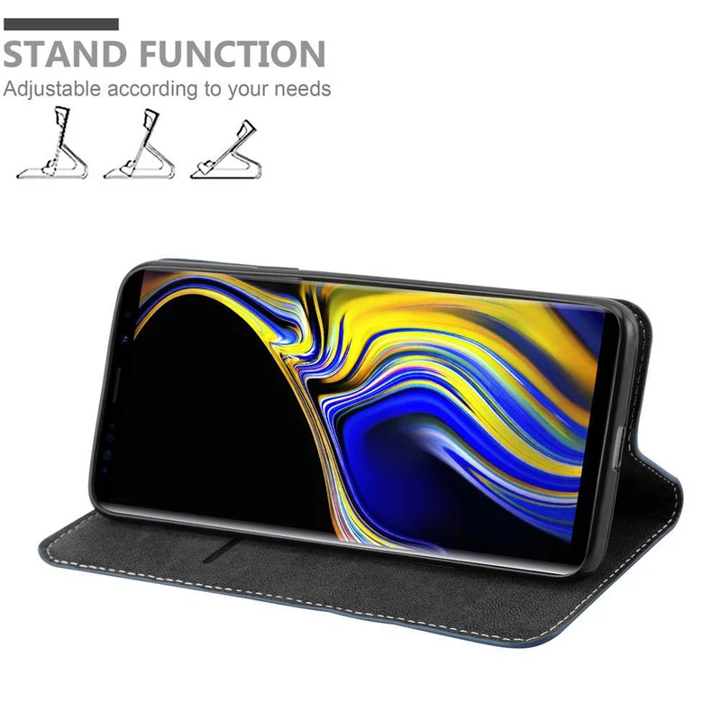 Cadorabo Hülle kompatibel mit Samsung Galaxy NOTE 9 Schutzhülle mit Magnetverschluss, Standfunktion und Kartenfach
