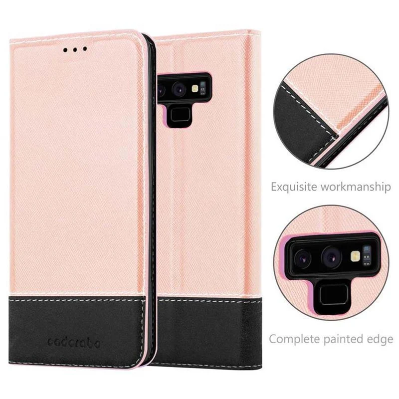 Cadorabo Hülle kompatibel mit Samsung Galaxy NOTE 9 Schutzhülle mit Magnetverschluss, Standfunktion und Kartenfach