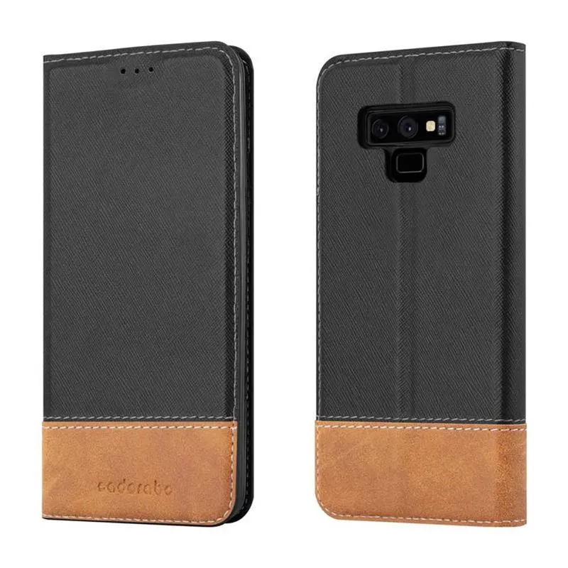Cadorabo Hülle kompatibel mit Samsung Galaxy NOTE 9 Schutzhülle mit Magnetverschluss, Standfunktion und Kartenfach