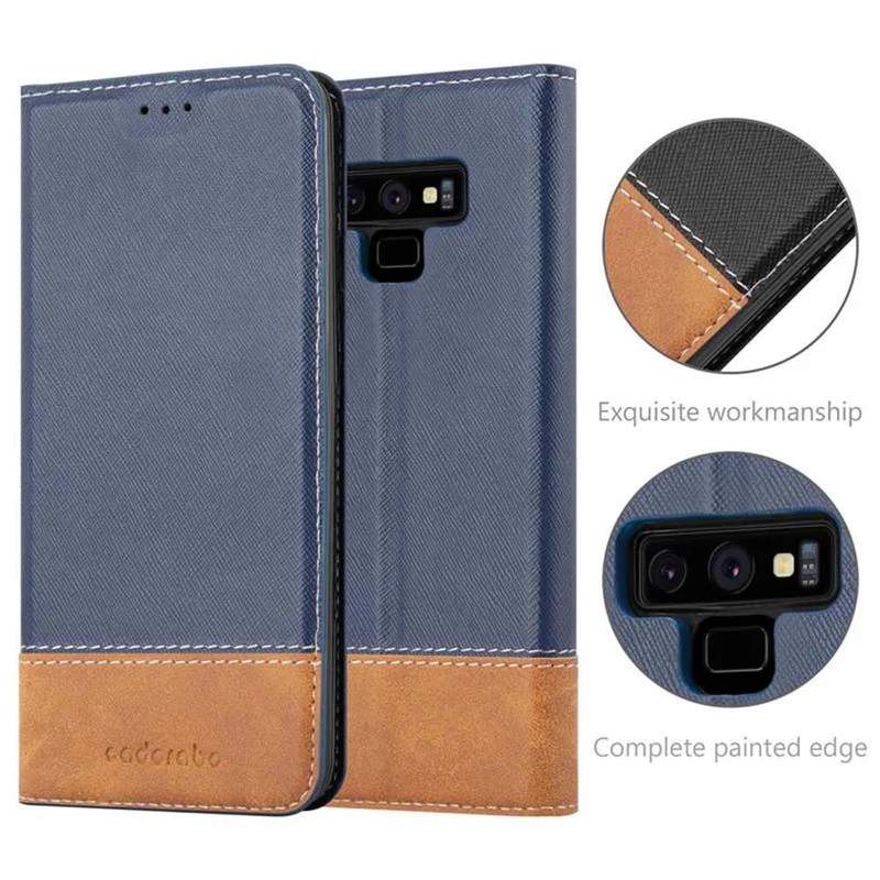 Cadorabo Hülle kompatibel mit Samsung Galaxy NOTE 9 Schutzhülle mit Magnetverschluss, Standfunktion und Kartenfach