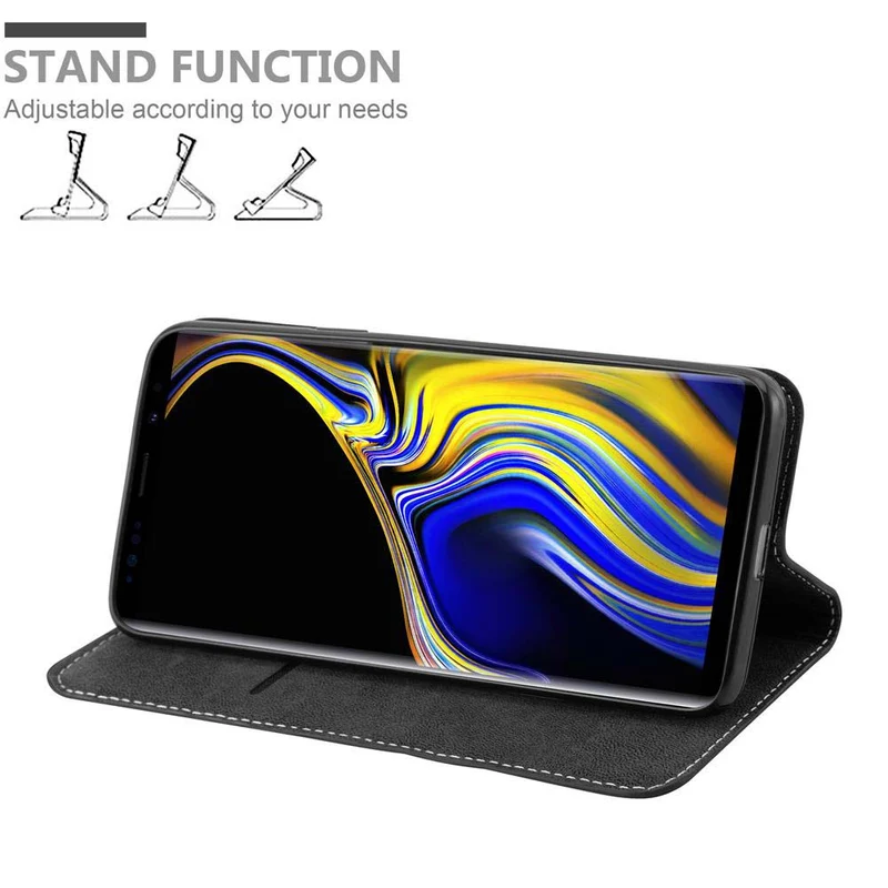 Cadorabo Hülle kompatibel mit Samsung Galaxy NOTE 9 Schutzhülle mit Magnetverschluss, Standfunktion und Kartenfach