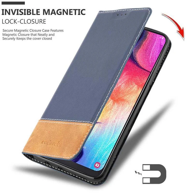 Cadorabo Hülle kompatibel mit Samsung Galaxy A50 4G / A50s / A30s Schutzhülle mit Magnetverschluss, Standfunktion und Kartenfach