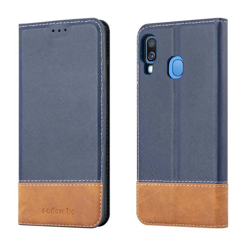 Cadorabo Hülle kompatibel mit Samsung Galaxy A40 Schutzhülle mit Magnetverschluss, Standfunktion und Kartenfach