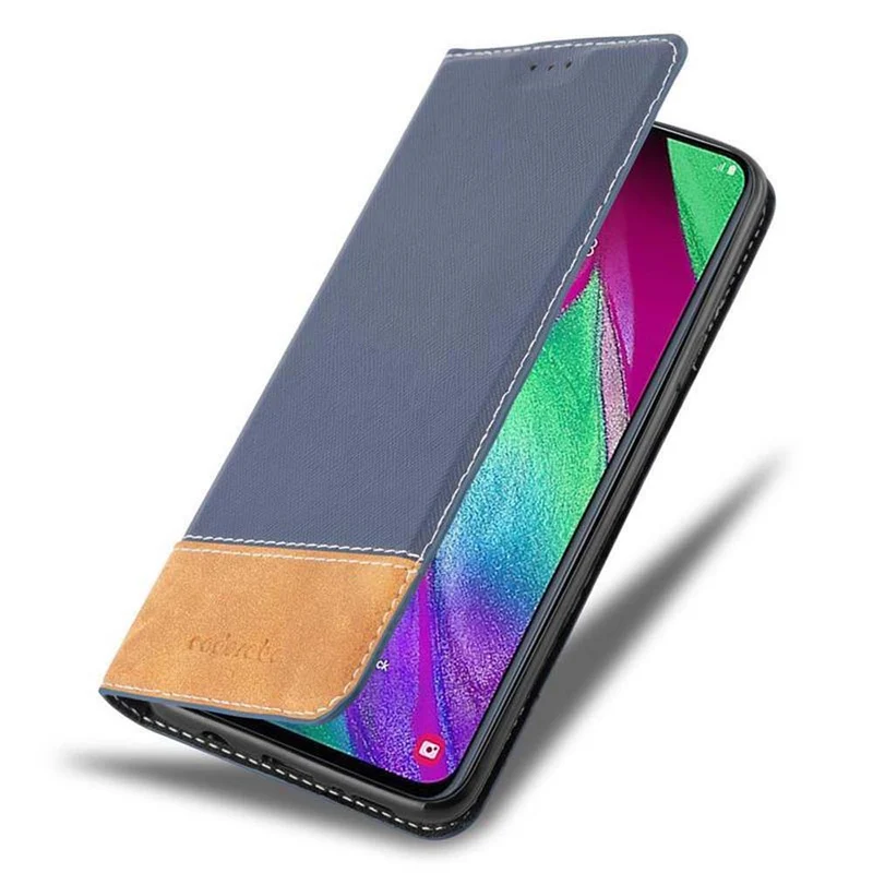 Cadorabo Hülle kompatibel mit Samsung Galaxy A40 Schutzhülle mit Magnetverschluss, Standfunktion und Kartenfach