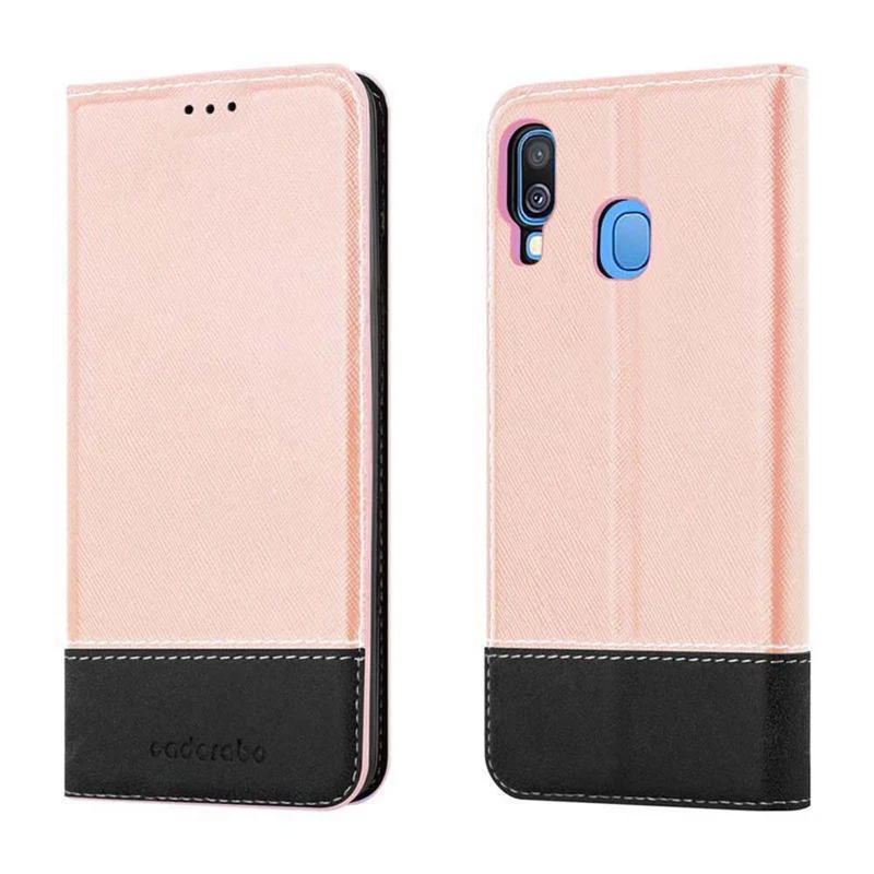 Cadorabo Hülle kompatibel mit Samsung Galaxy A40 Schutzhülle mit Magnetverschluss, Standfunktion und Kartenfach
