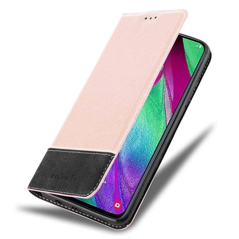 Cadorabo Hülle kompatibel mit Samsung Galaxy A40 Schutzhülle mit Magnetverschluss, Standfunktion und Kartenfach
