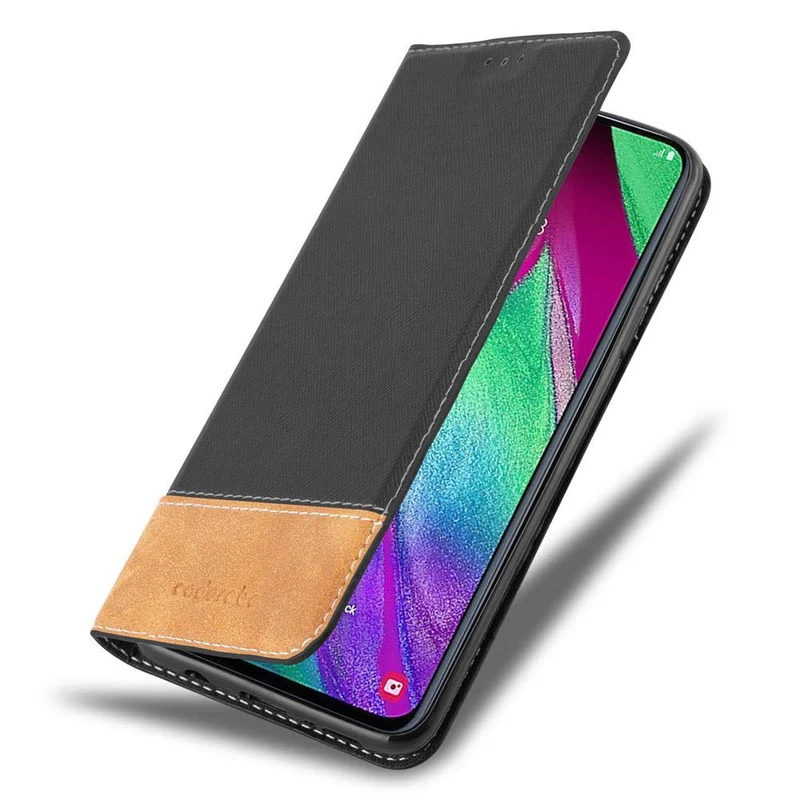 Cadorabo Hülle kompatibel mit Samsung Galaxy A40 Schutzhülle mit Magnetverschluss, Standfunktion und Kartenfach