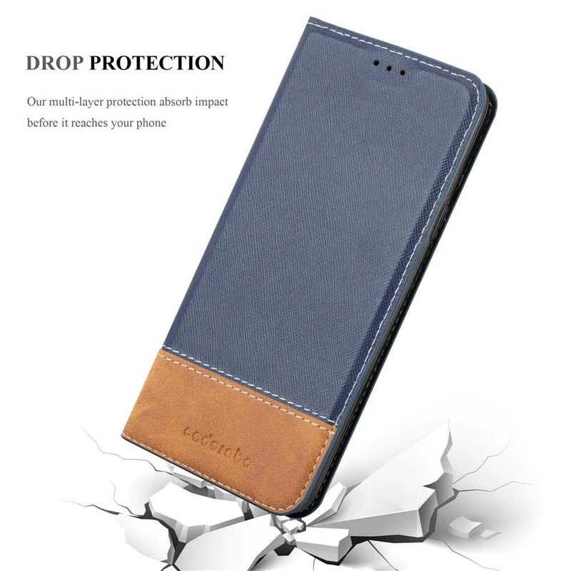Cadorabo Hülle kompatibel mit Samsung Galaxy A10 / M10 Schutzhülle mit Magnetverschluss, Standfunktion und Kartenfach