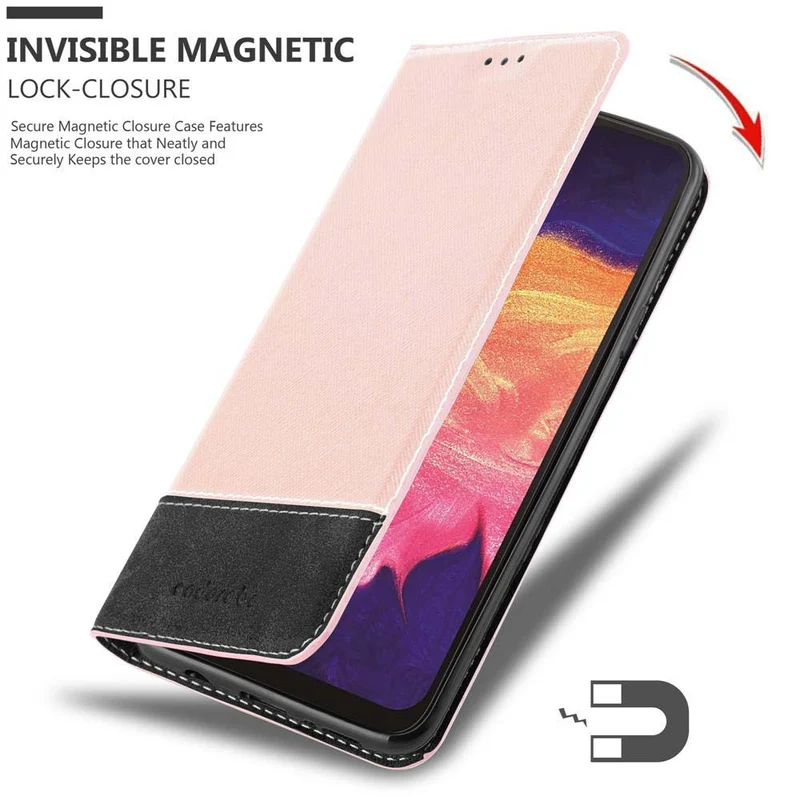 Cadorabo Hülle kompatibel mit Samsung Galaxy A10 / M10 Schutzhülle mit Magnetverschluss, Standfunktion und Kartenfach