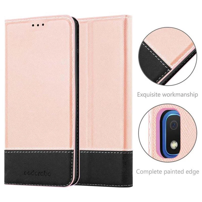 Cadorabo Hülle kompatibel mit Samsung Galaxy A10 / M10 Schutzhülle mit Magnetverschluss, Standfunktion und Kartenfach