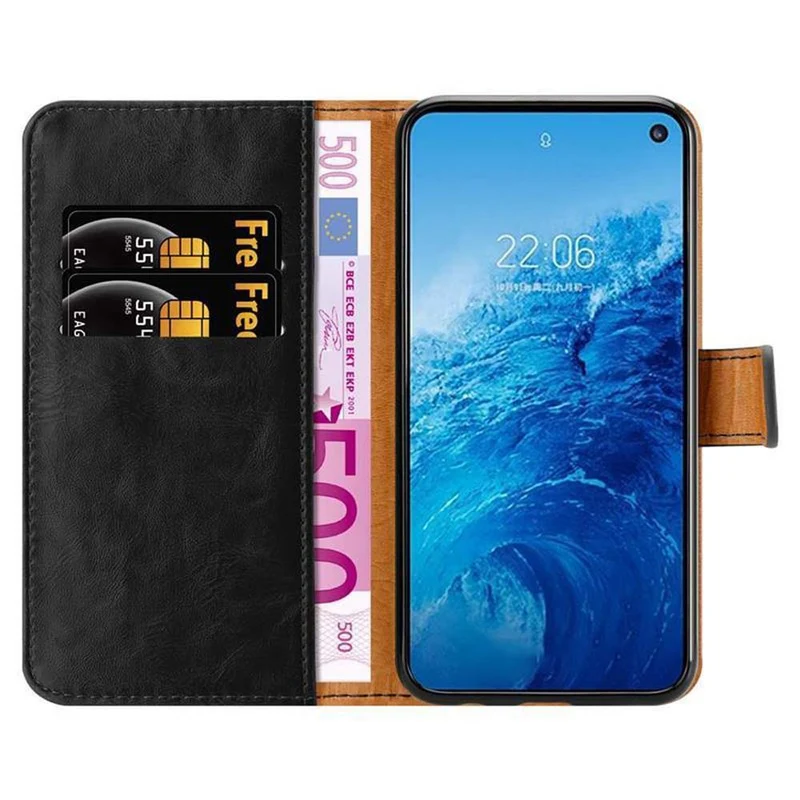 Cadorabo Hülle kompatibel mit Samsung Galaxy S10e Schutzhülle mit Magnetverschluss, Standfunktion und Kartenfach