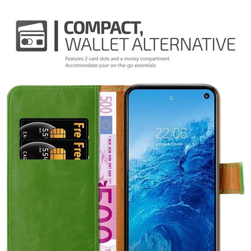 Cadorabo Hülle kompatibel mit Samsung Galaxy S10e Schutzhülle mit Magnetverschluss, Standfunktion und Kartenfach