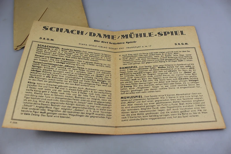 Gesellschaftsspiele, Dame, Schach etc. etc. Feldpost