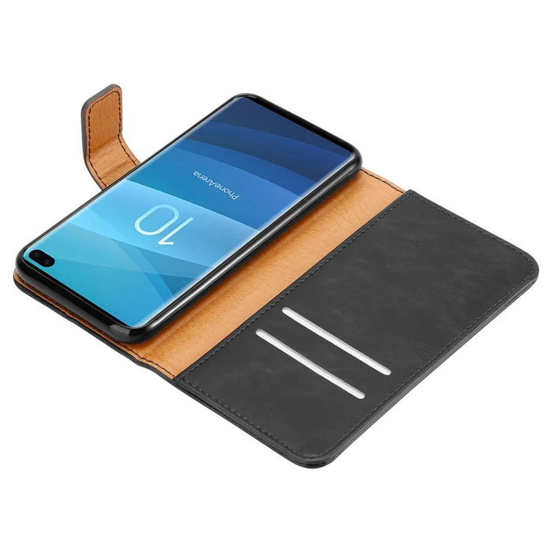 Cadorabo Hülle kompatibel mit Samsung Galaxy S10 PLUS Schutzhülle mit Magnetverschluss, Standfunktion und Kartenfach