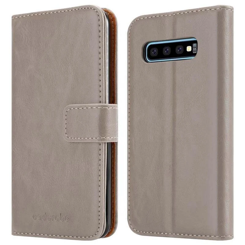 Cadorabo Hülle kompatibel mit Samsung Galaxy S10 PLUS Schutzhülle mit Magnetverschluss, Standfunktion und Kartenfach